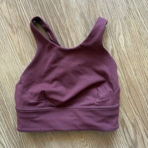 Lululemon wunder train longline maroon red sports bra